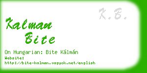 kalman bite business card